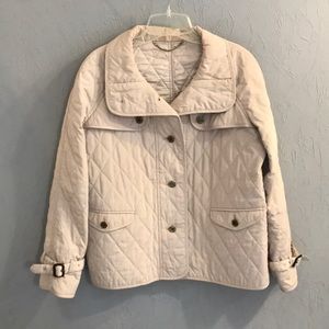 Cream Talbots Quilted Jacket